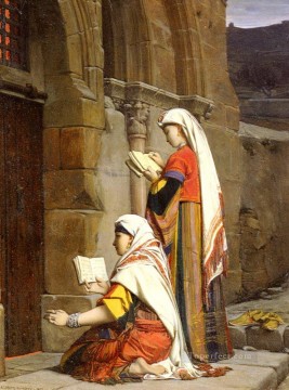 150の主題の芸術作品 Painting - 聖母ジャン・ジュール・アントワーヌ・ルコント・デュ・ヌイの墓での祈り オリエンタリスト・リアリズム・アラベール